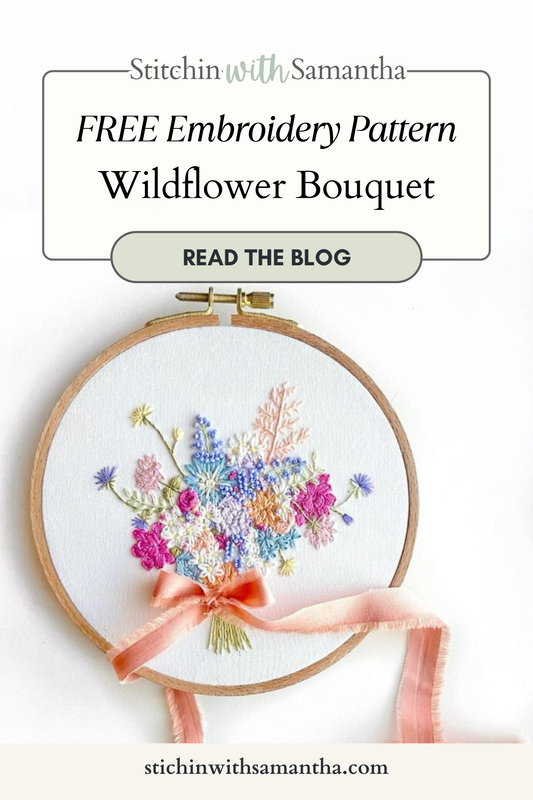 Free Wildflower Bouquet Embroidery Pattern