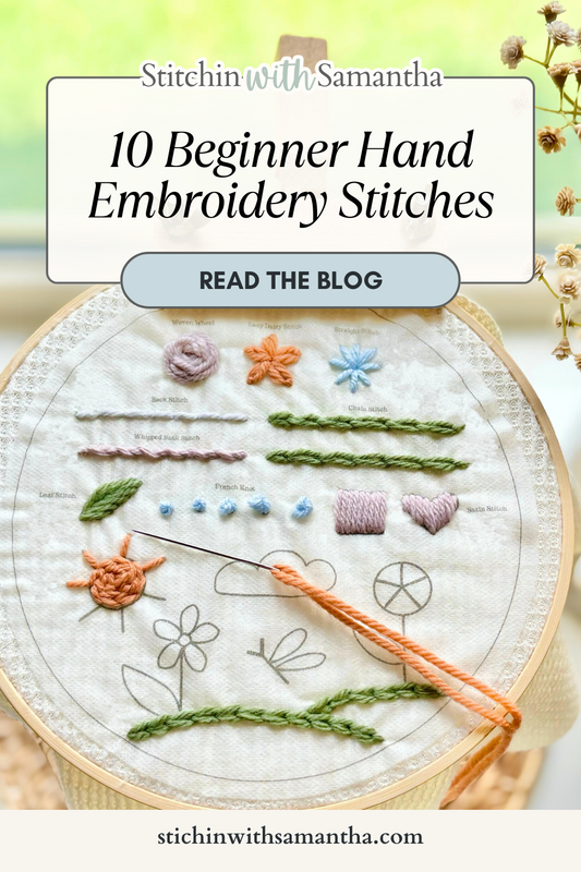 Beginner Hand Embroidery Stitches
