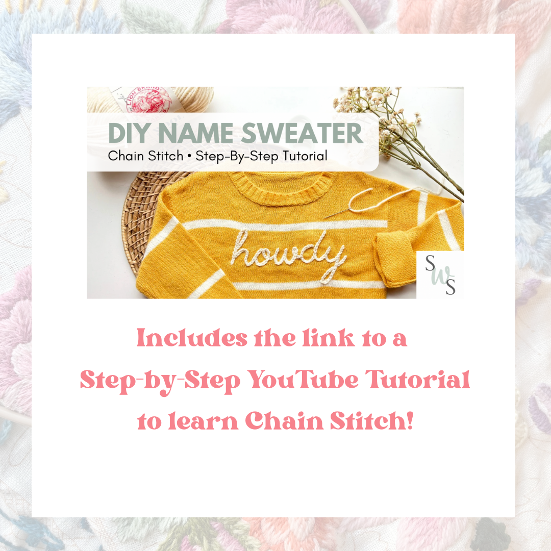 DIY Name Sweater Tutorial (PDF + YouTube Video)