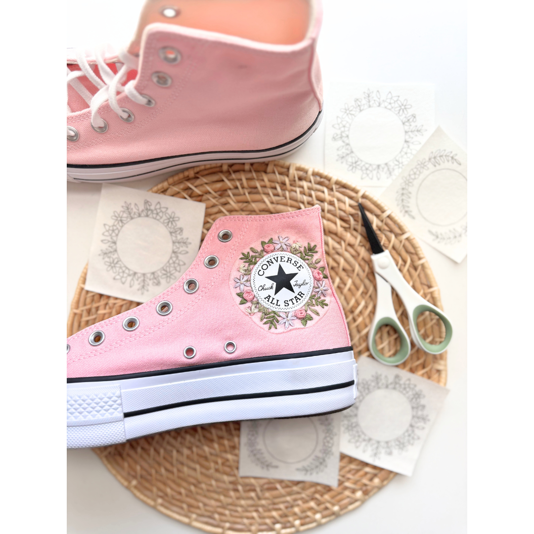 Converse Printable Stick and Stitch Embroidery PDF Templates