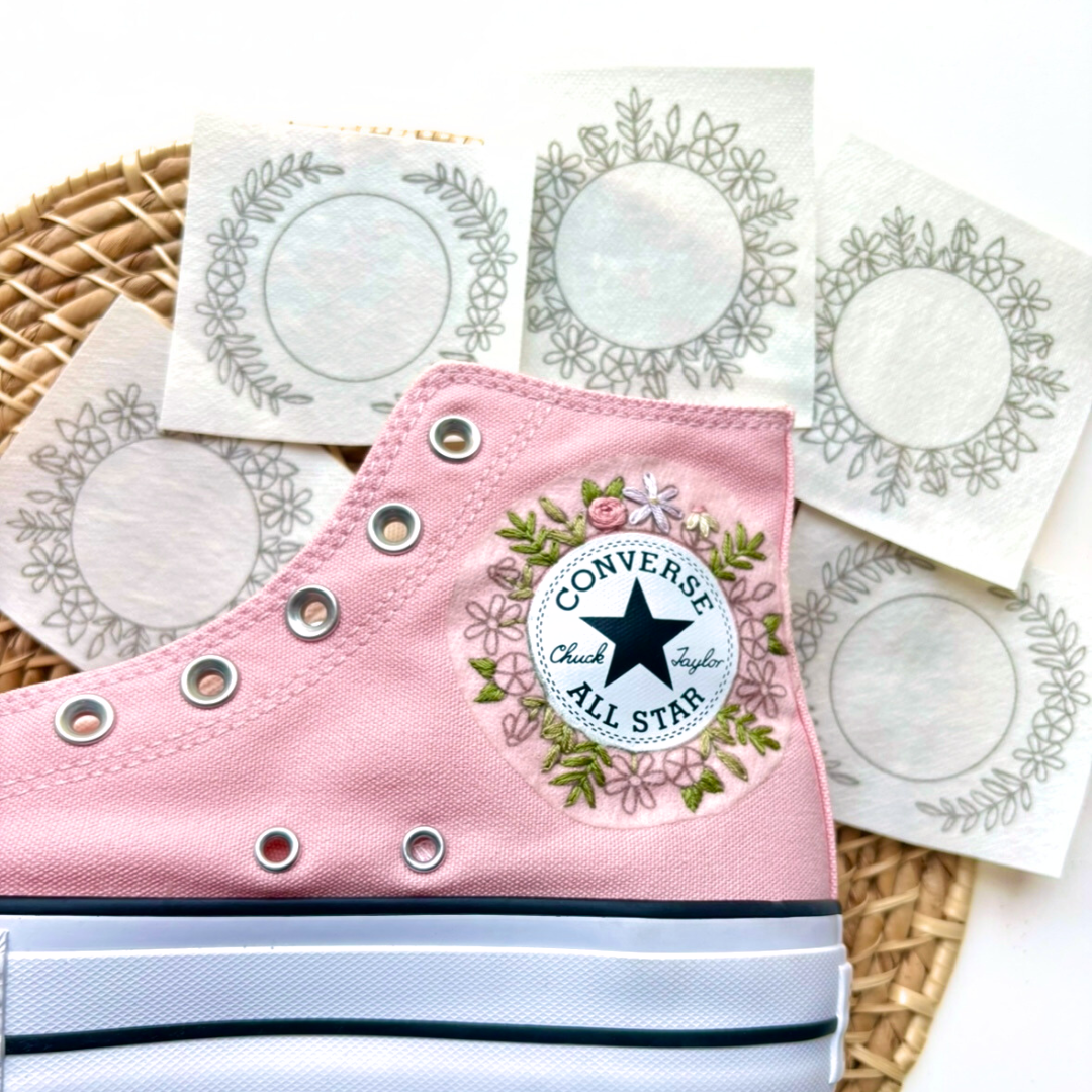 Converse Printable Stick and Stitch Embroidery PDF Templates