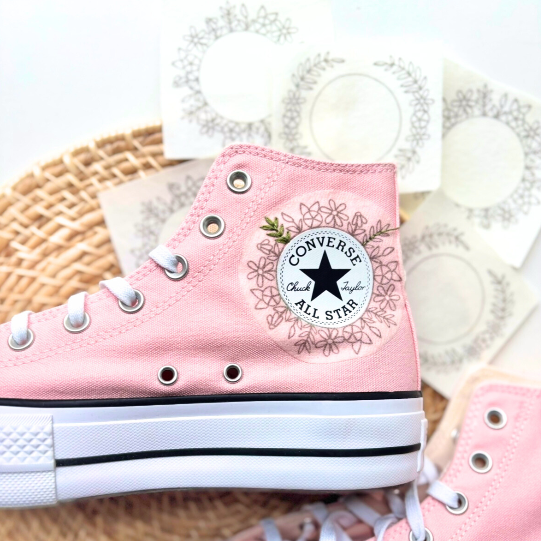 Converse Printable Stick and Stitch Embroidery PDF Templates