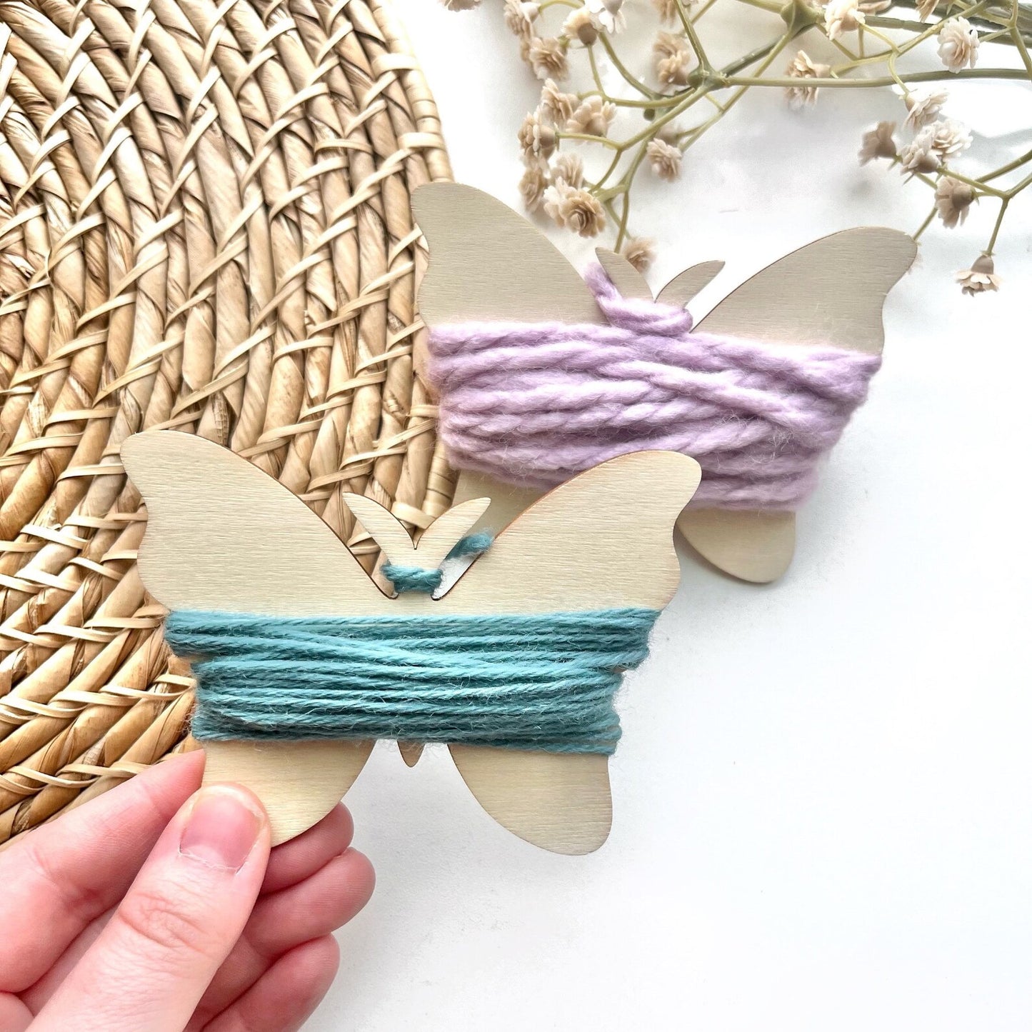 Yarn Bobbins Wooden Floss Holder (2 Pack)