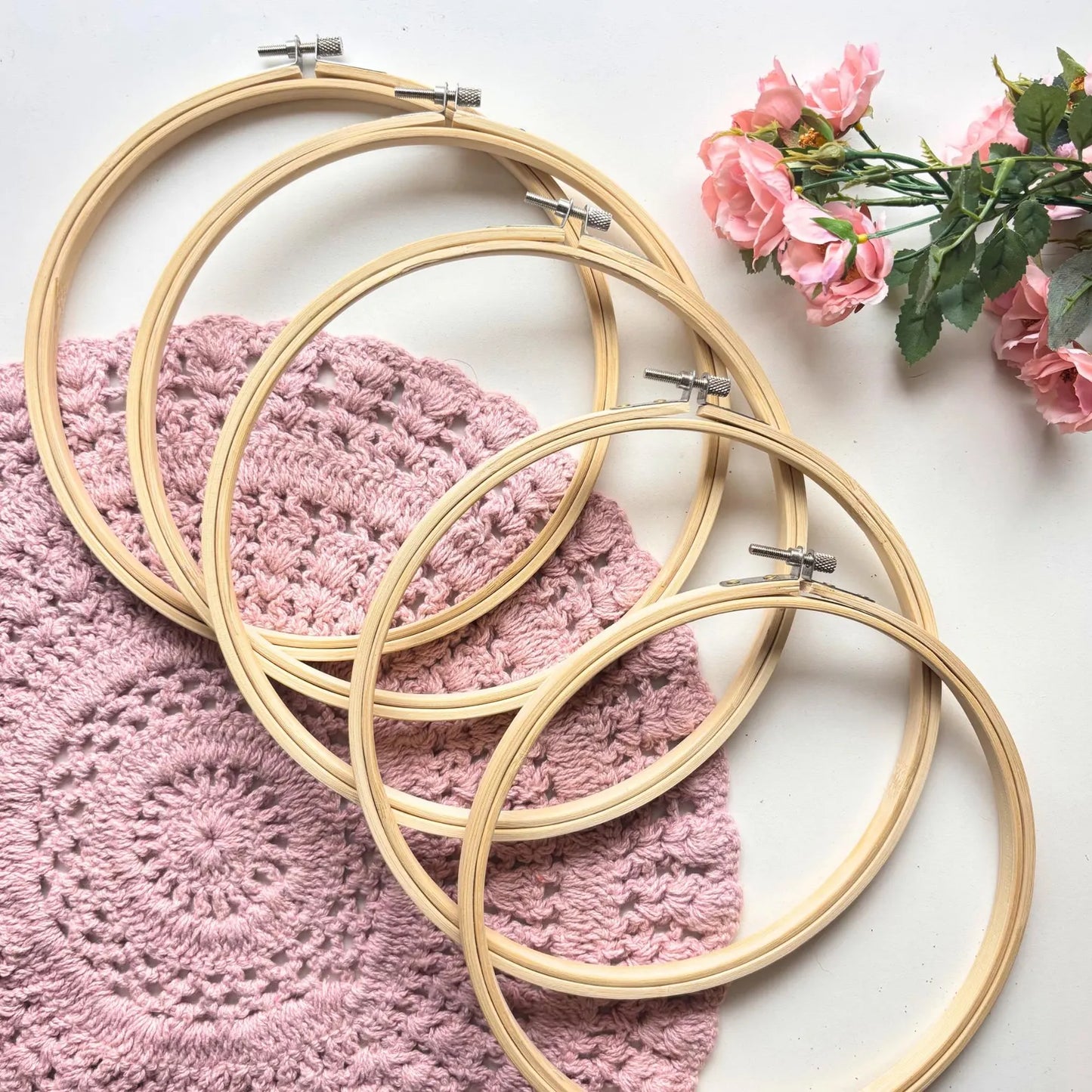 8 inch Bamboo Wooden Embroidery Hoops