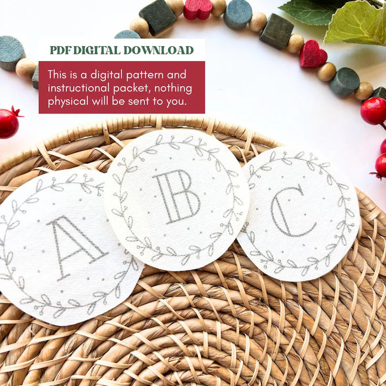 Embroidered Ornament Stitching Tutorial + Printable Stick and Stitch Templates