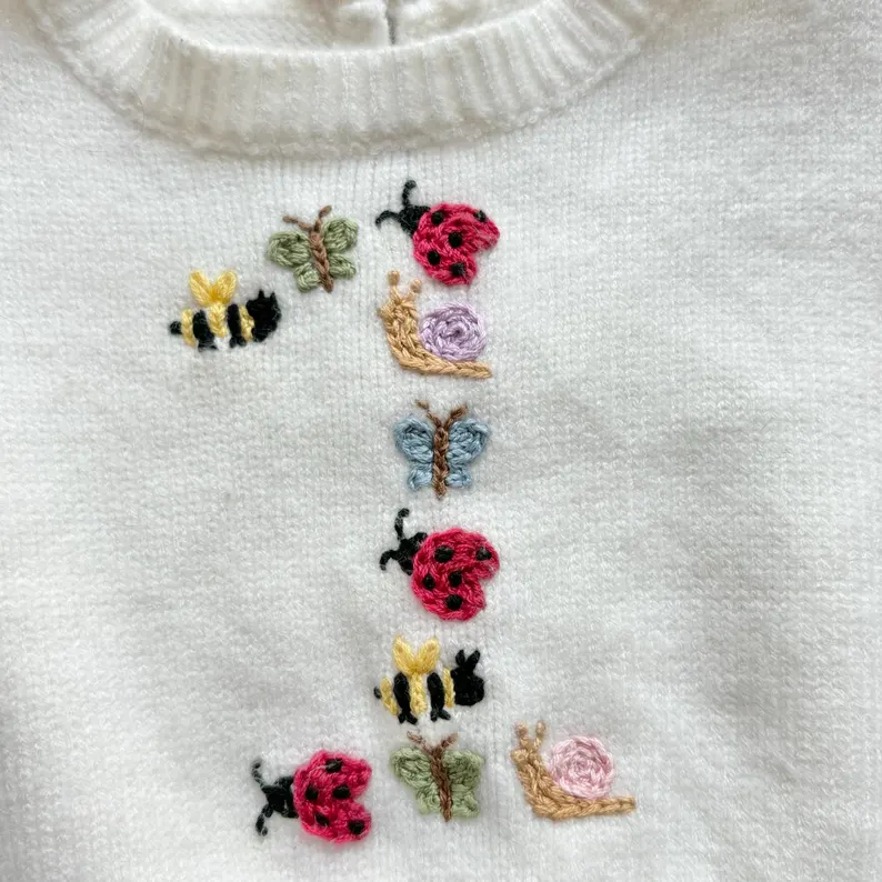 Printable Bug Alphabet Sweater Stick and Stitch Printable Pattern