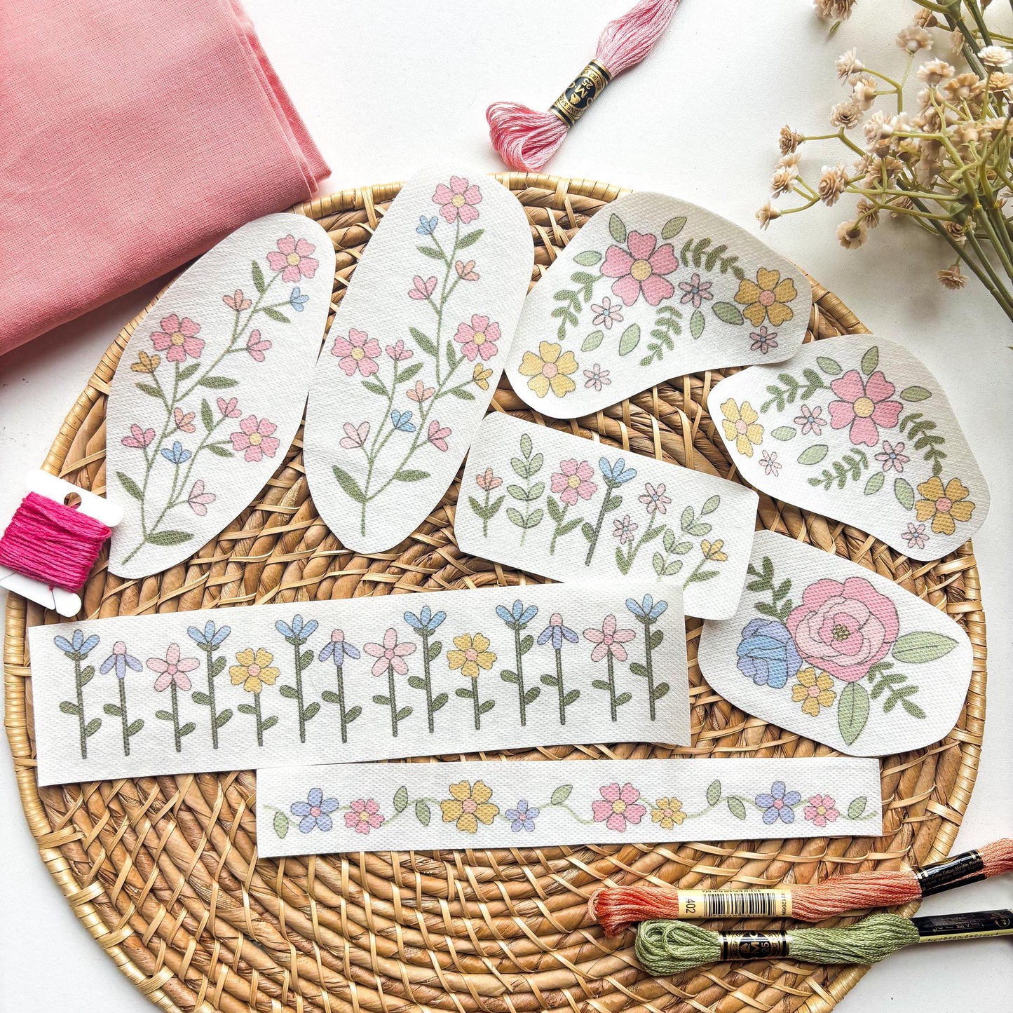 Colorful Stick & Stitch Embroidery Pack (Color + Stitch Guides Included!)