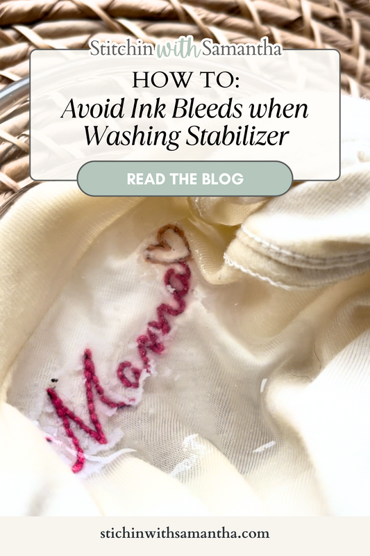 How to Avoid Ink Bleeds: Washing Stabilizer Off Your Embroidered Sweaters