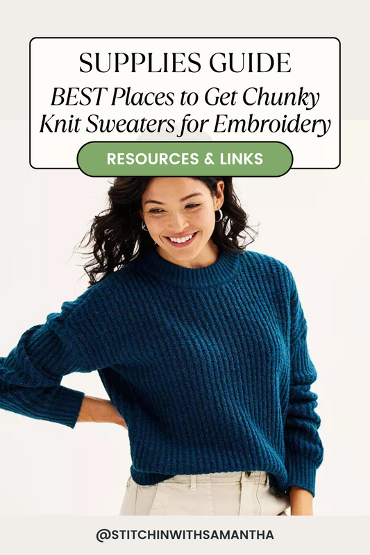 DIY Name Sweaters: BEST Places to Get Chunky Knit Sweaters for Embroidery