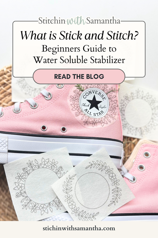 Stick and Stitch Embroidery: Using Water Soluble Self Adhesive Stabilizer
