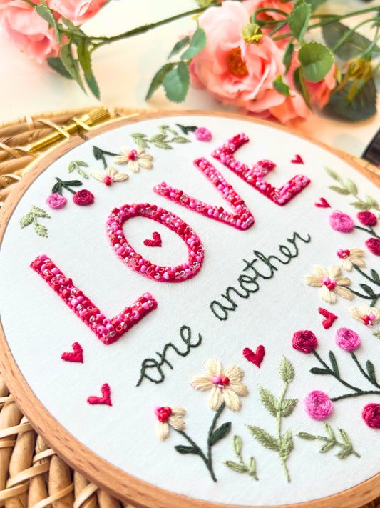 Free Template - Love One Another Hoop