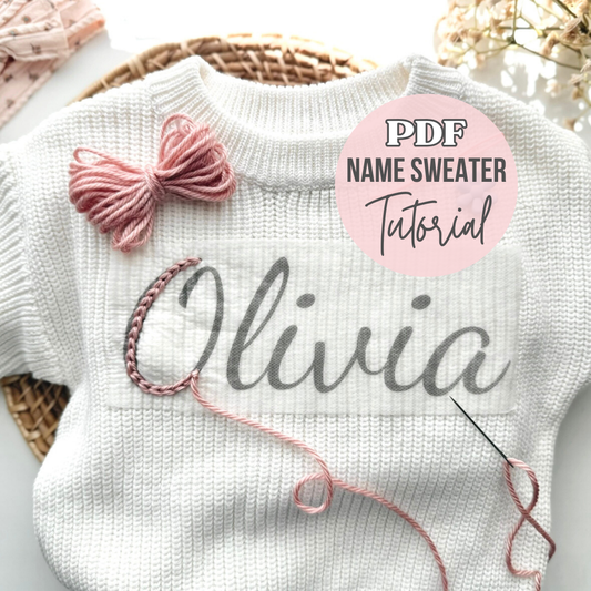 DIY Name Sweater Tutorial (PDF + YouTube Video)