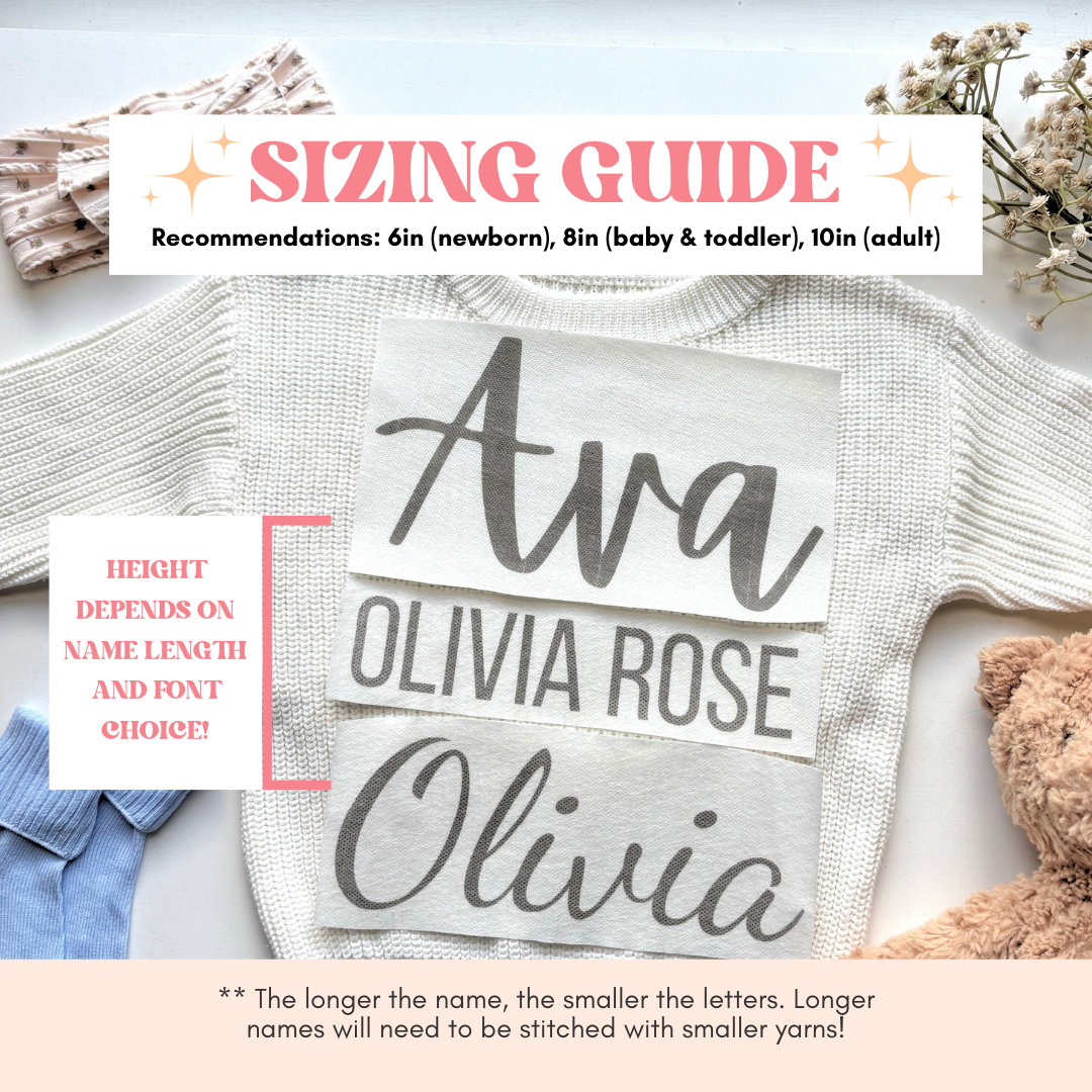 DIY Embroidery Name Sweater Kit + YouTube Tutorial