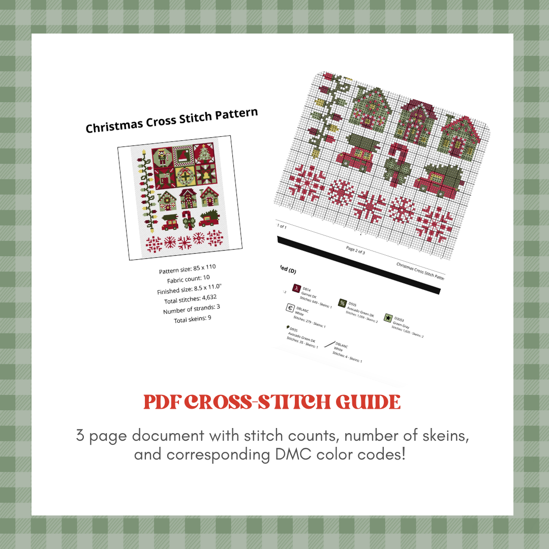 Christmas Cross Stitch Instant Download PDF Pattern Printable