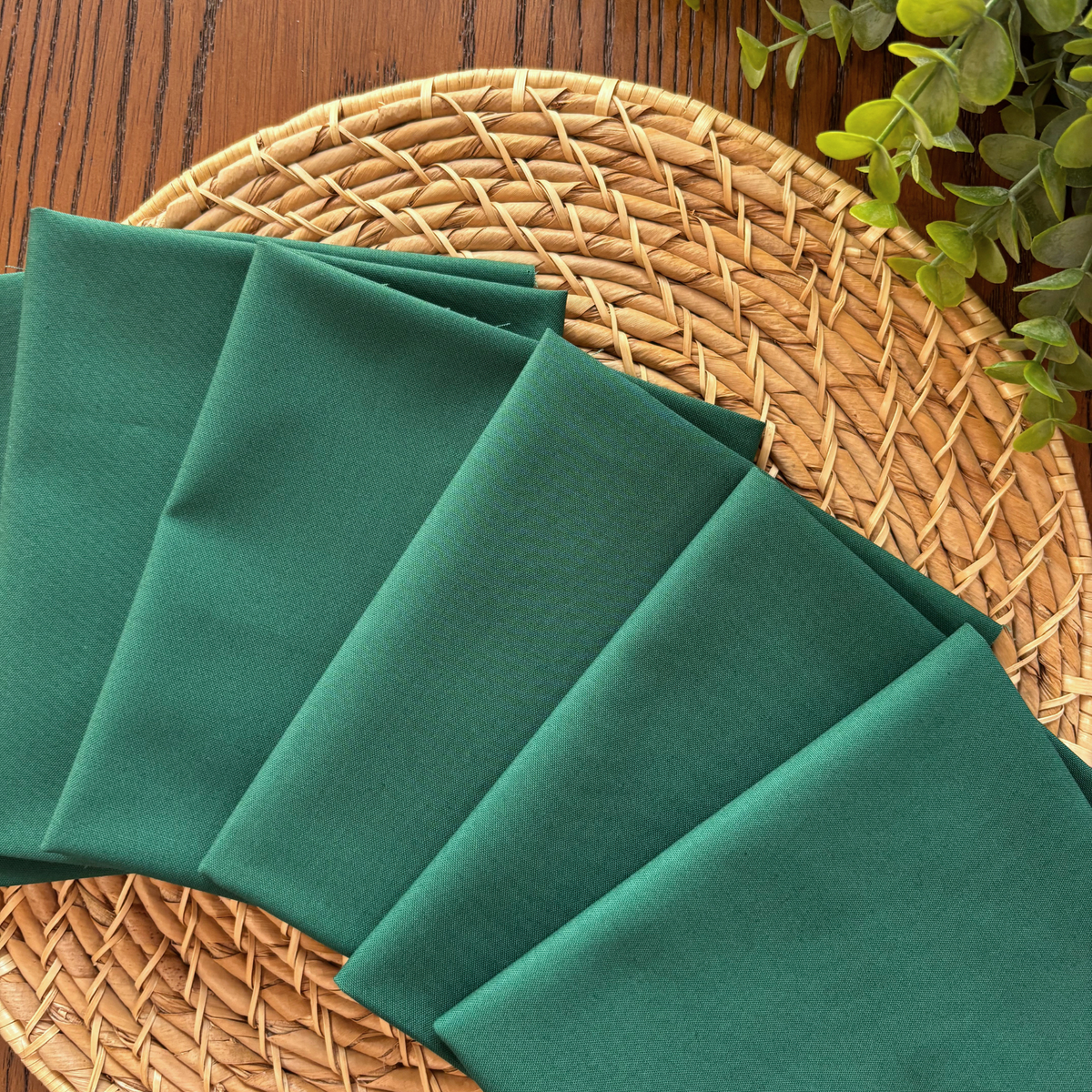 Dark Green Kona Cotton Fabric