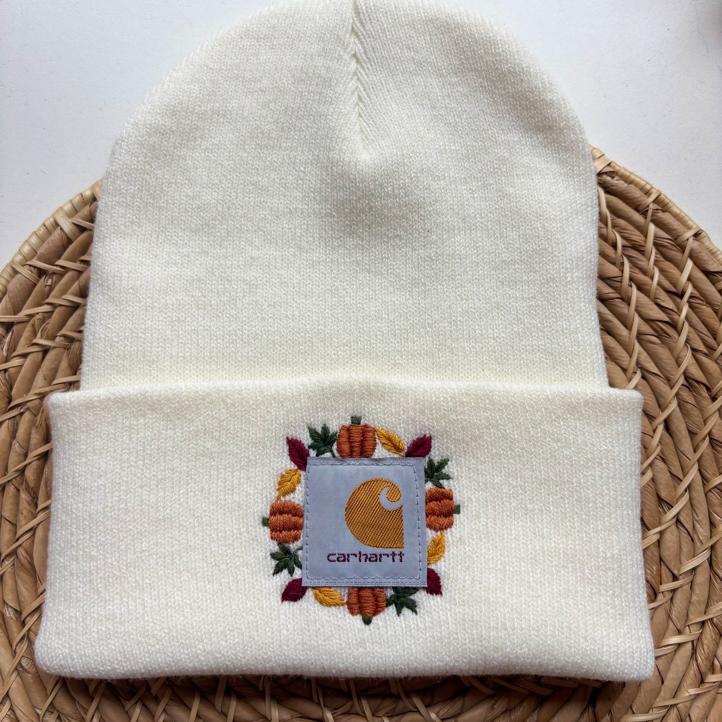Adult Pumpkin & Leaves Carhartt Beanie