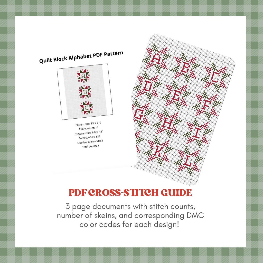 Cross Stitch Ornament PDF Printable Templates