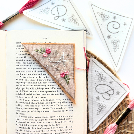 Personalized Letter Bookmark Stick and Stitch – DIY Felt Embroidery Gift for Book Lovers