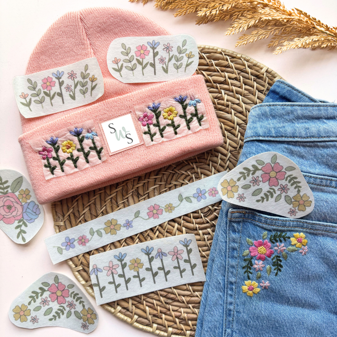 Colorful Stick & Stitch Embroidery Pack (Color + Stitch Guides Included!)