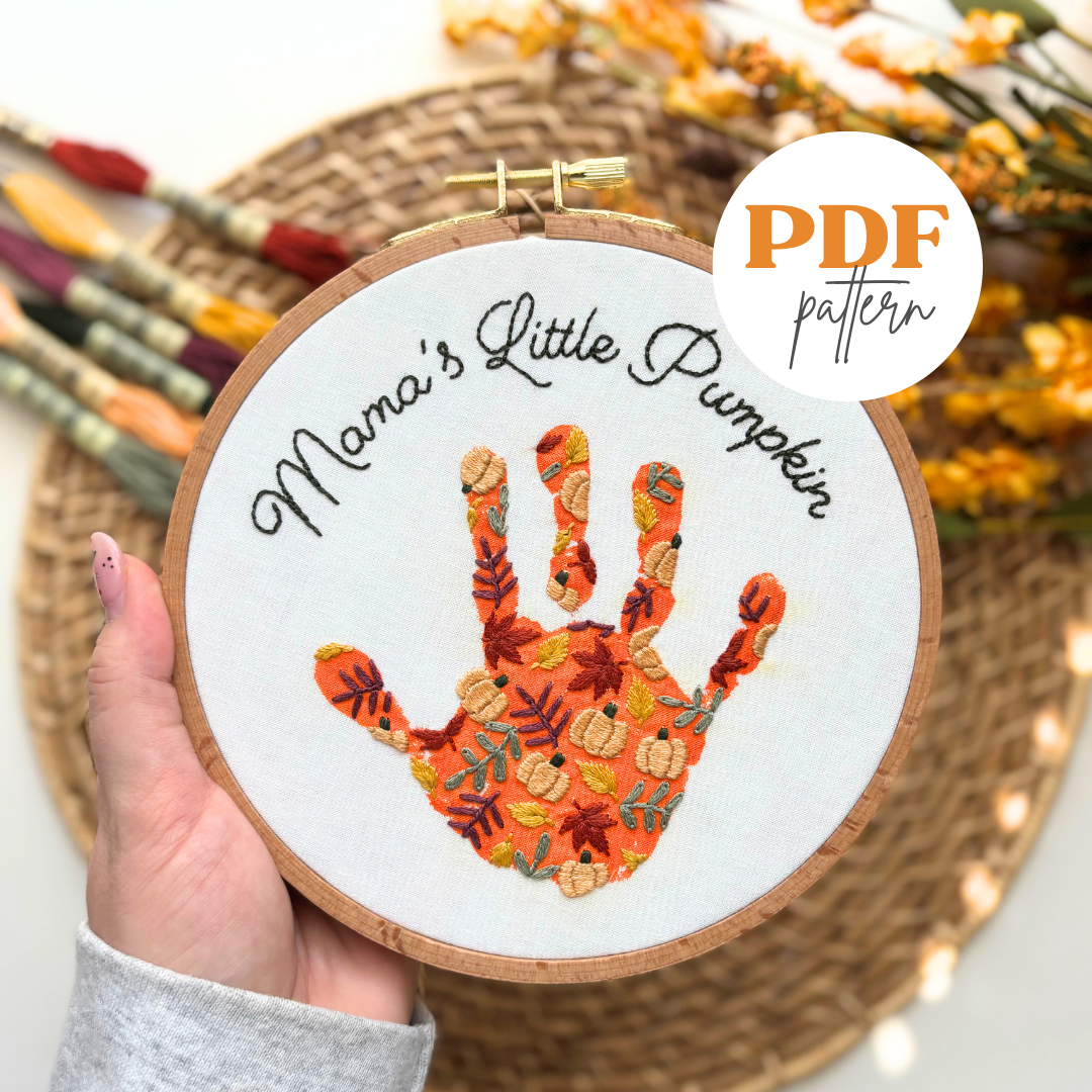 Fall Handprint Keepsake Printable PDF Pattern