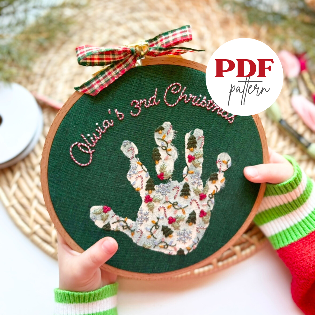 Christmas Handprint Keepsake Printable PDF Pattern