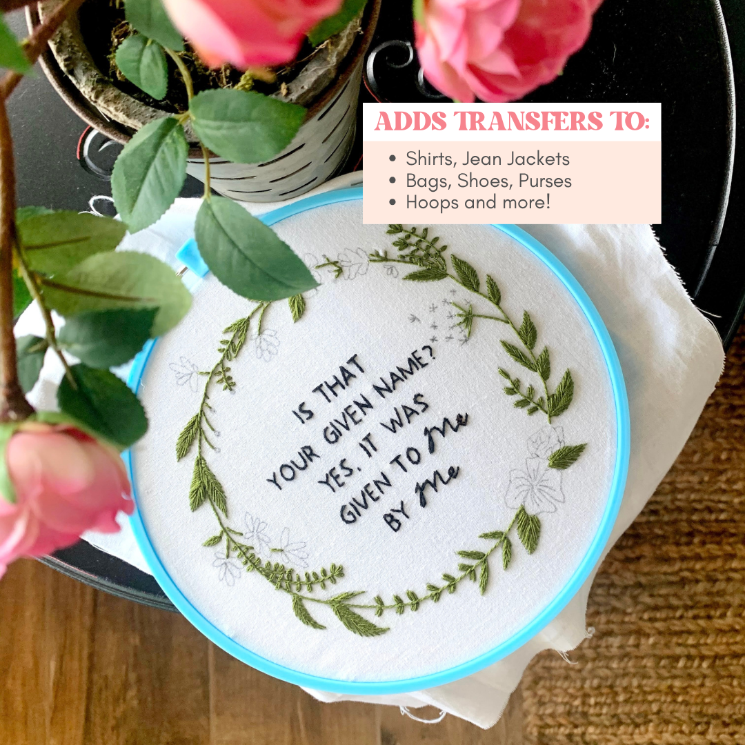 Stick and Stitch Quote Embroidery Hoop Patterns
