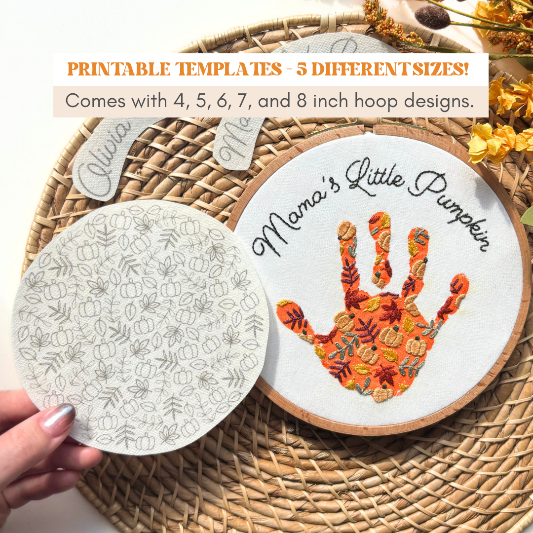 Fall Handprint Keepsake Printable PDF Pattern