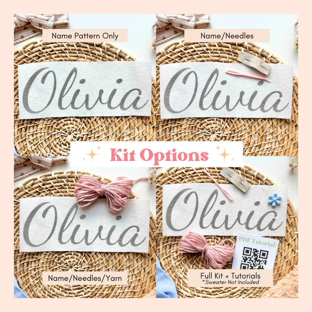 DIY Embroidery Name Sweater Kit + YouTube Tutorial