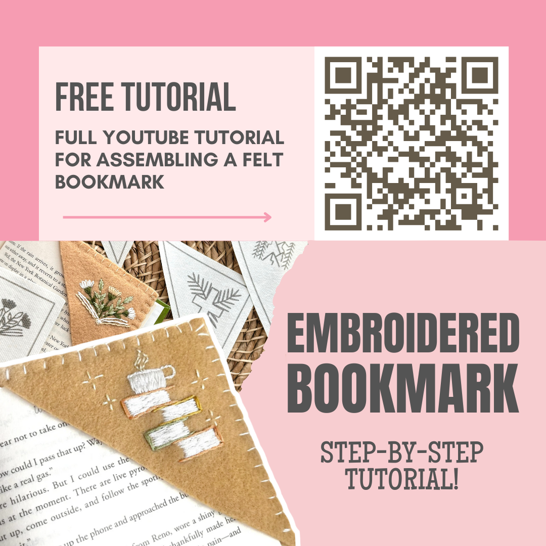 Personalized Letter Bookmark Stick and Stitch – DIY Felt Embroidery Gift for Book Lovers