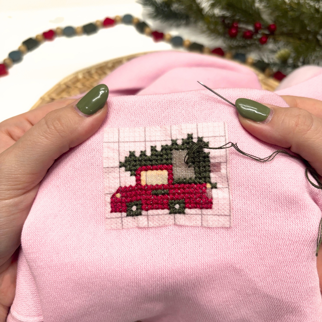 Christmas Cross Stitch Stick and Stitch Quilt Block Pack