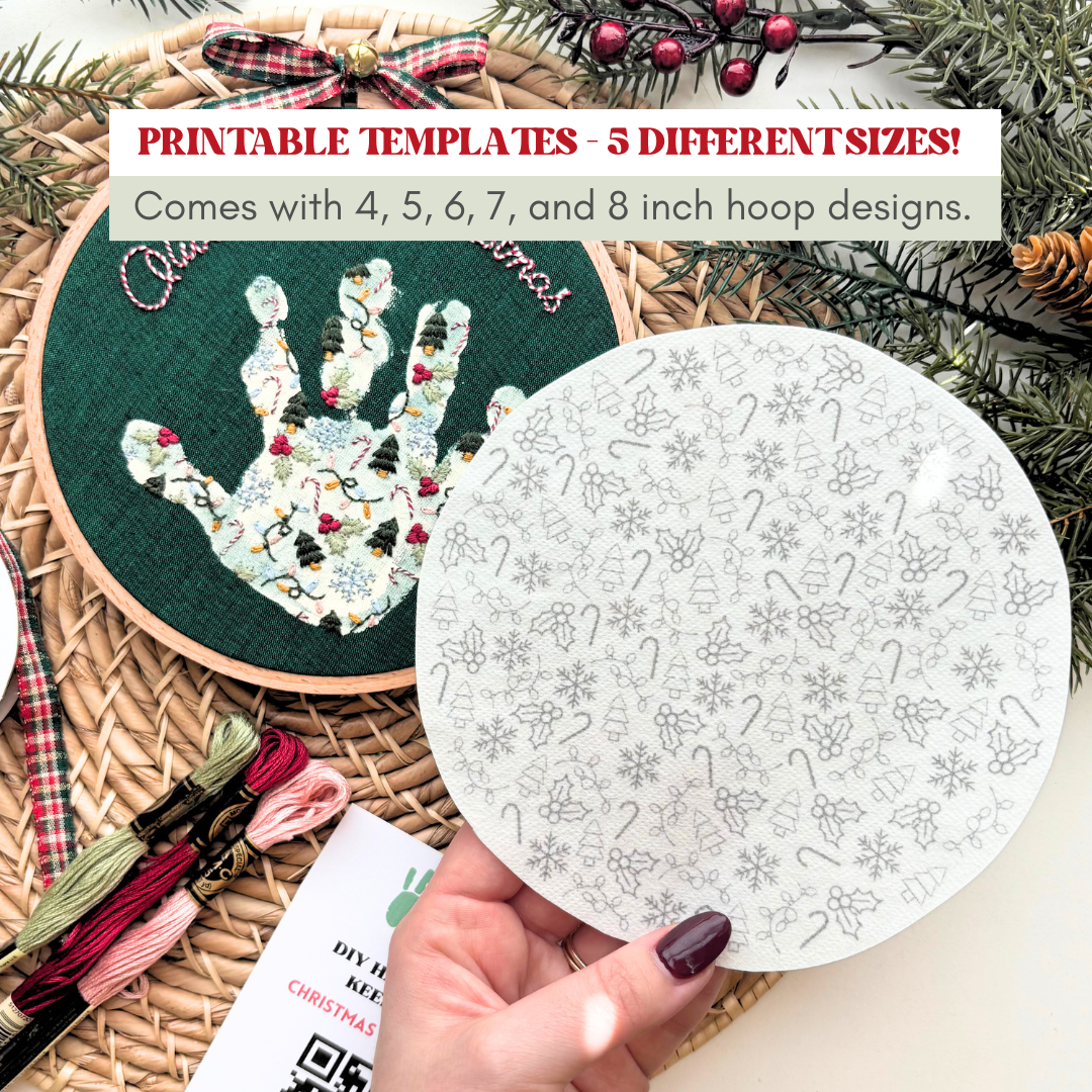 Christmas Handprint Keepsake Printable PDF Pattern