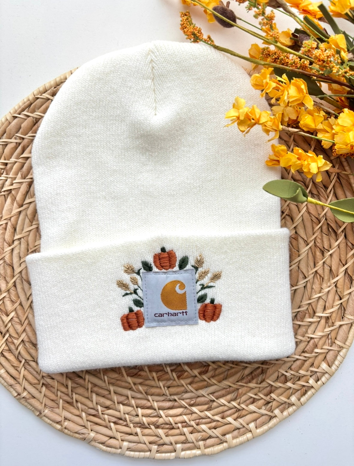 Adult Pumpkin & Wheat Carhartt Beanie