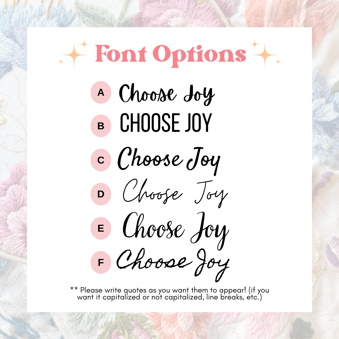 Stick and Stitch Quote Embroidery Hoop Patterns