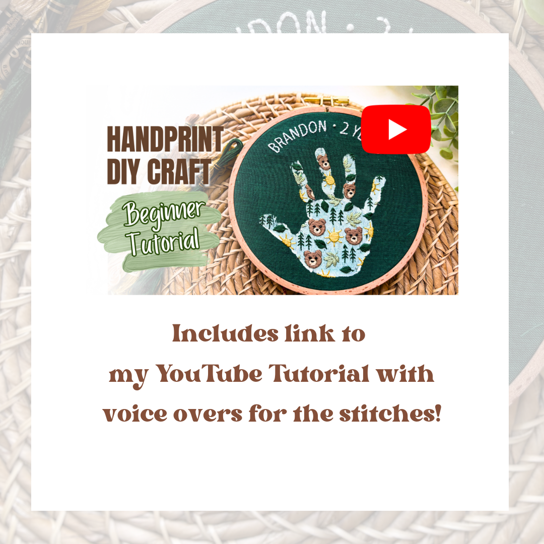 Bear Handprint Keepsake Printable PDF Pattern