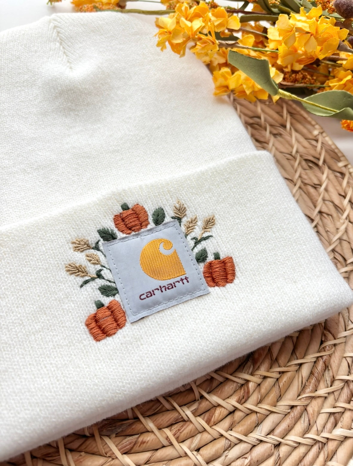 Adult Pumpkin & Wheat Carhartt Beanie