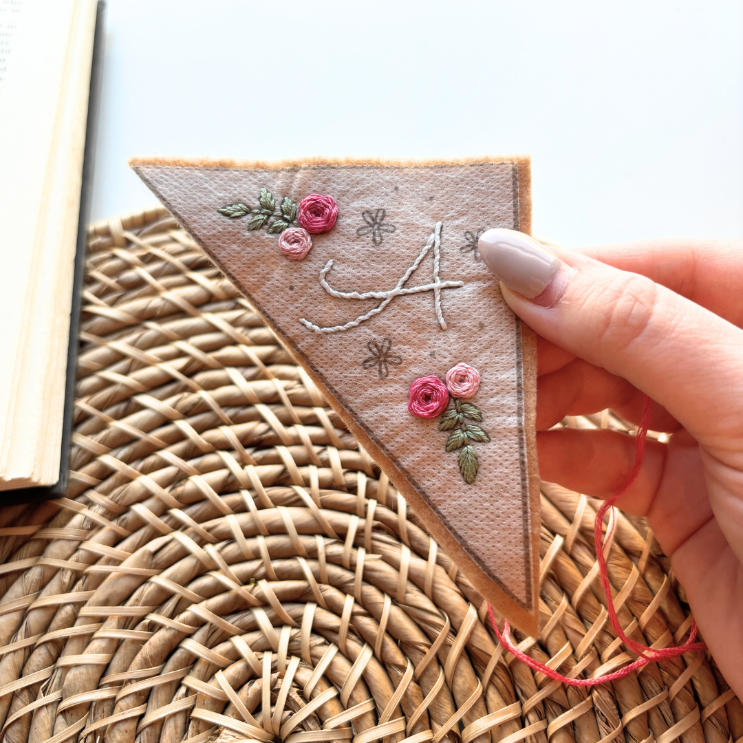 Personalized Letter Bookmark Printable Stick and Stitch Embroidery Designs