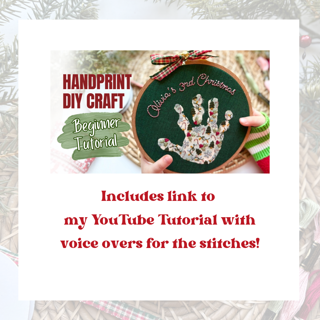 Christmas Handprint Keepsake Printable PDF Pattern