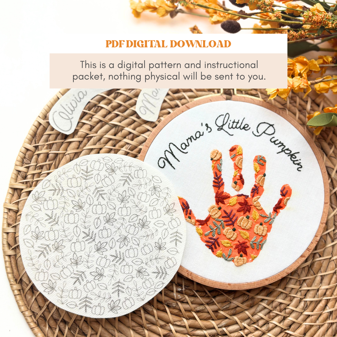 Fall Handprint Keepsake Printable PDF Pattern