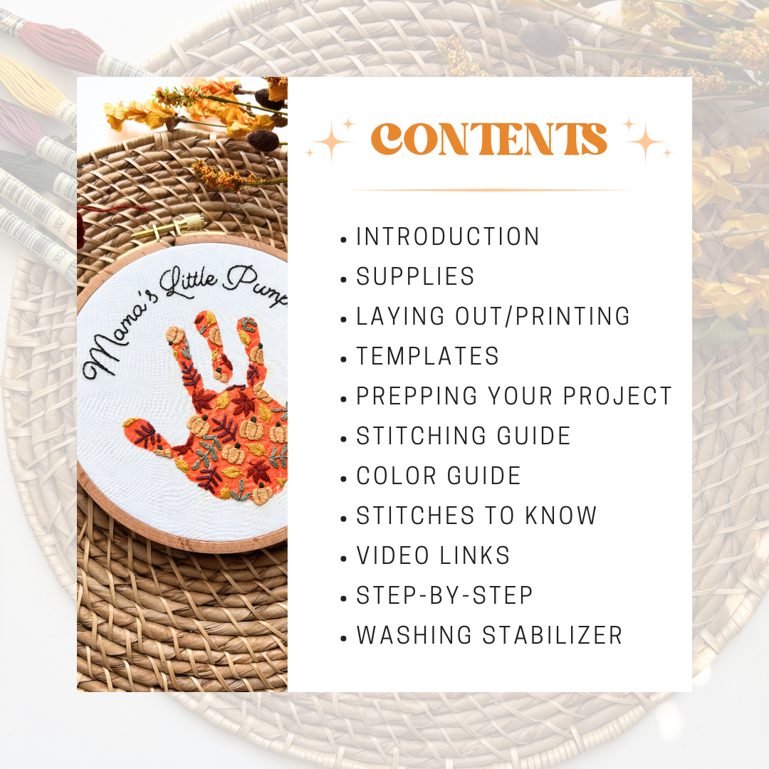 Fall Handprint Keepsake Printable PDF Pattern