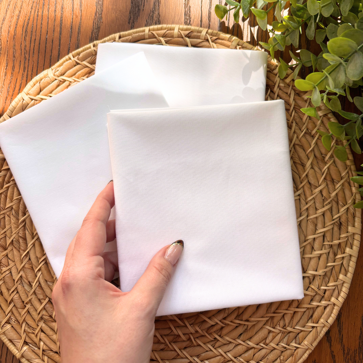 White Kona Cotton Fabric