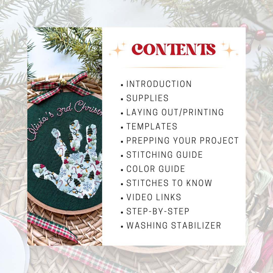 Christmas Handprint Keepsake Printable PDF Pattern