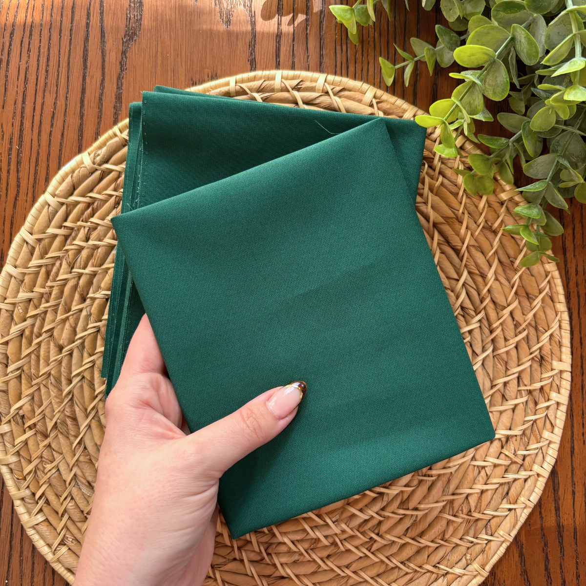 Dark Green Kona Cotton Fabric