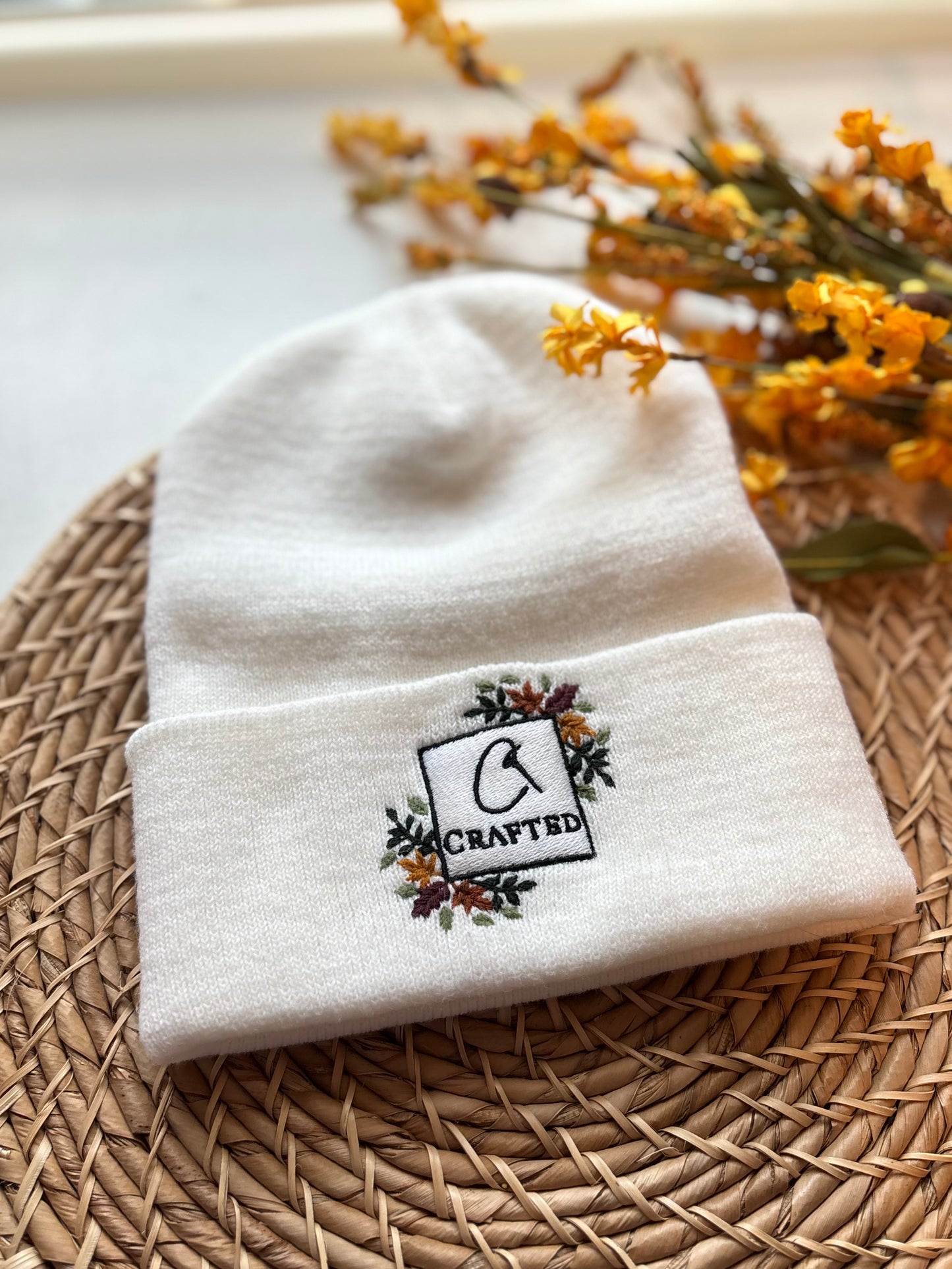 Adult Fall Leaves Crafted Beanie