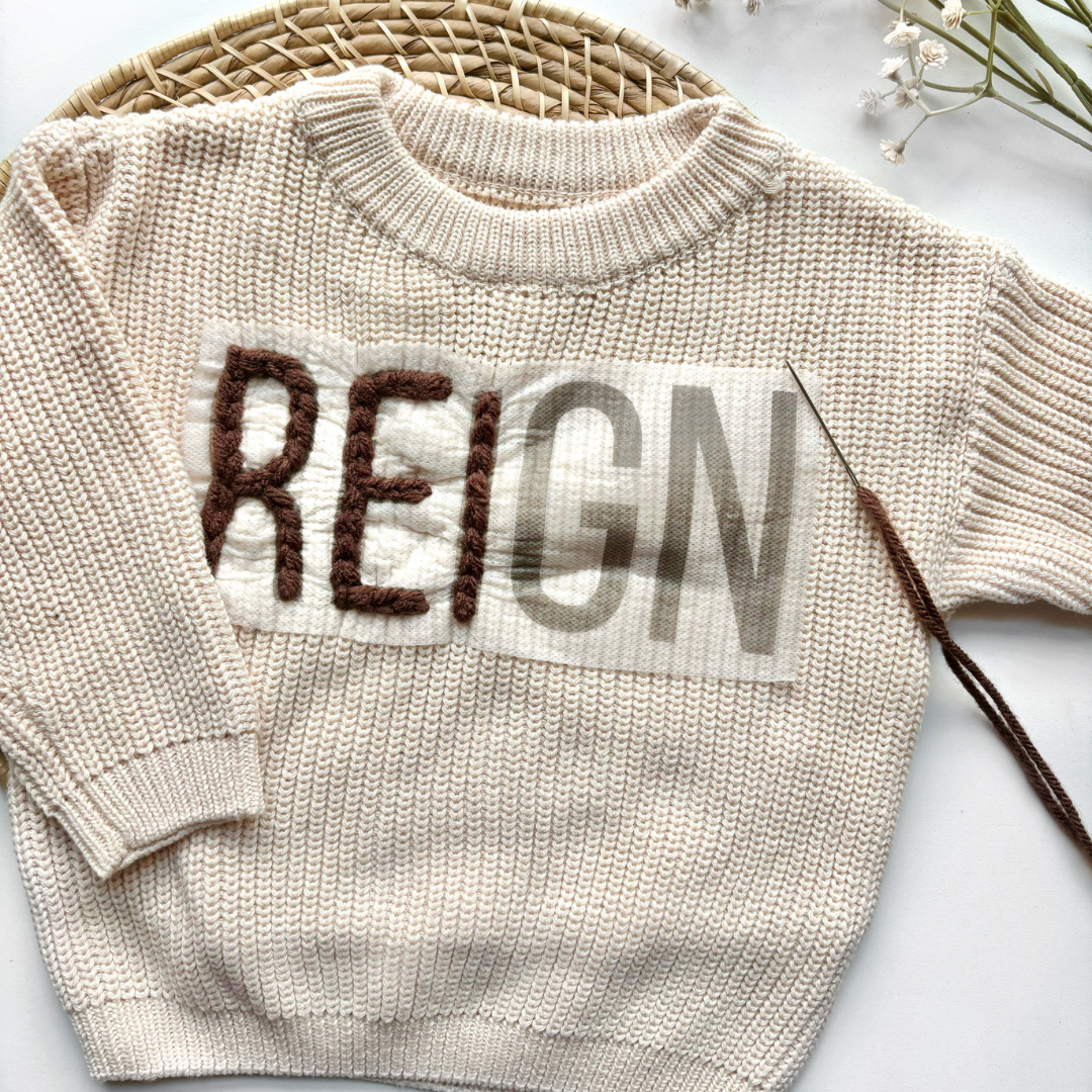 DIY Name Sweater Tutorial (PDF + YouTube Video)