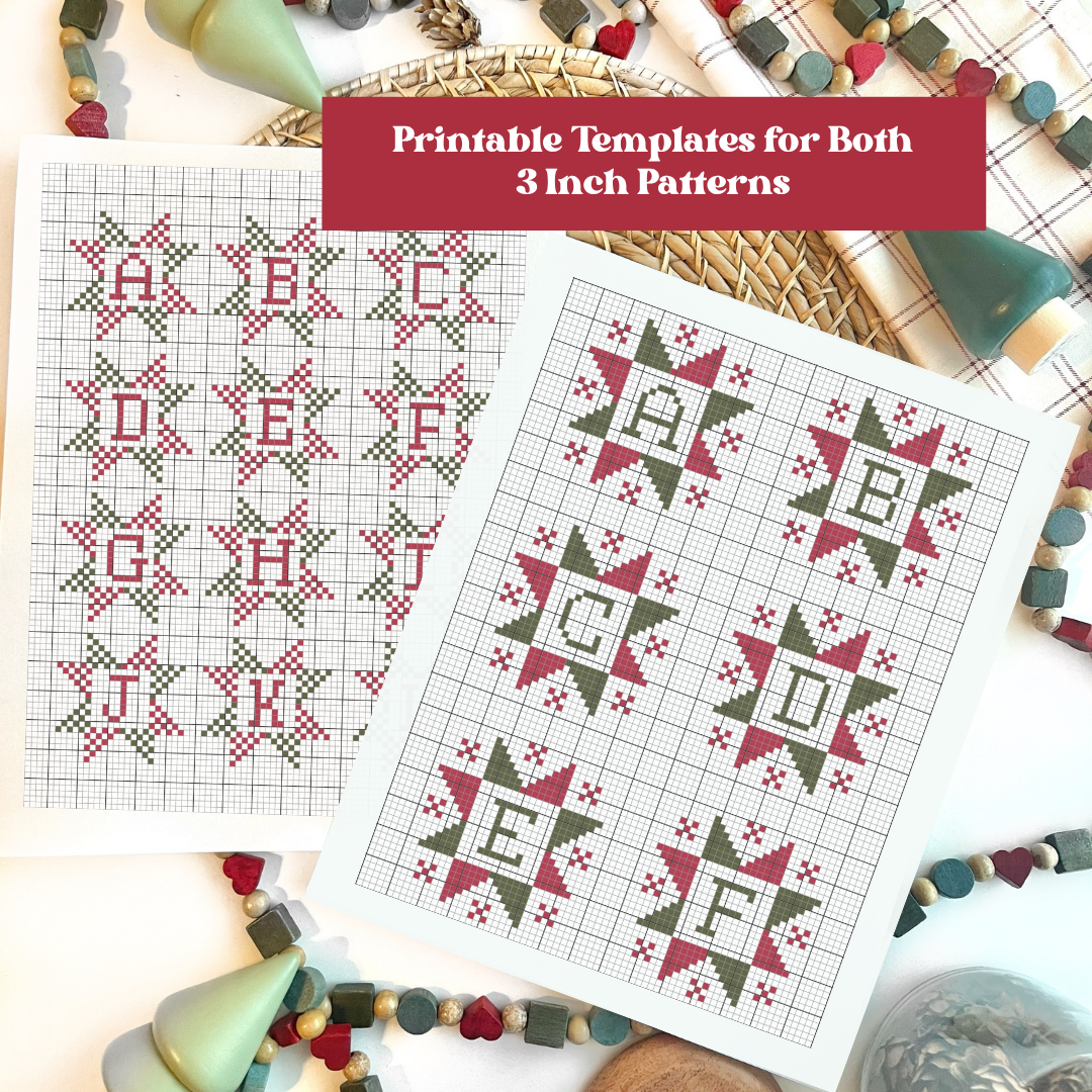 Cross Stitch Ornament PDF Printable Templates