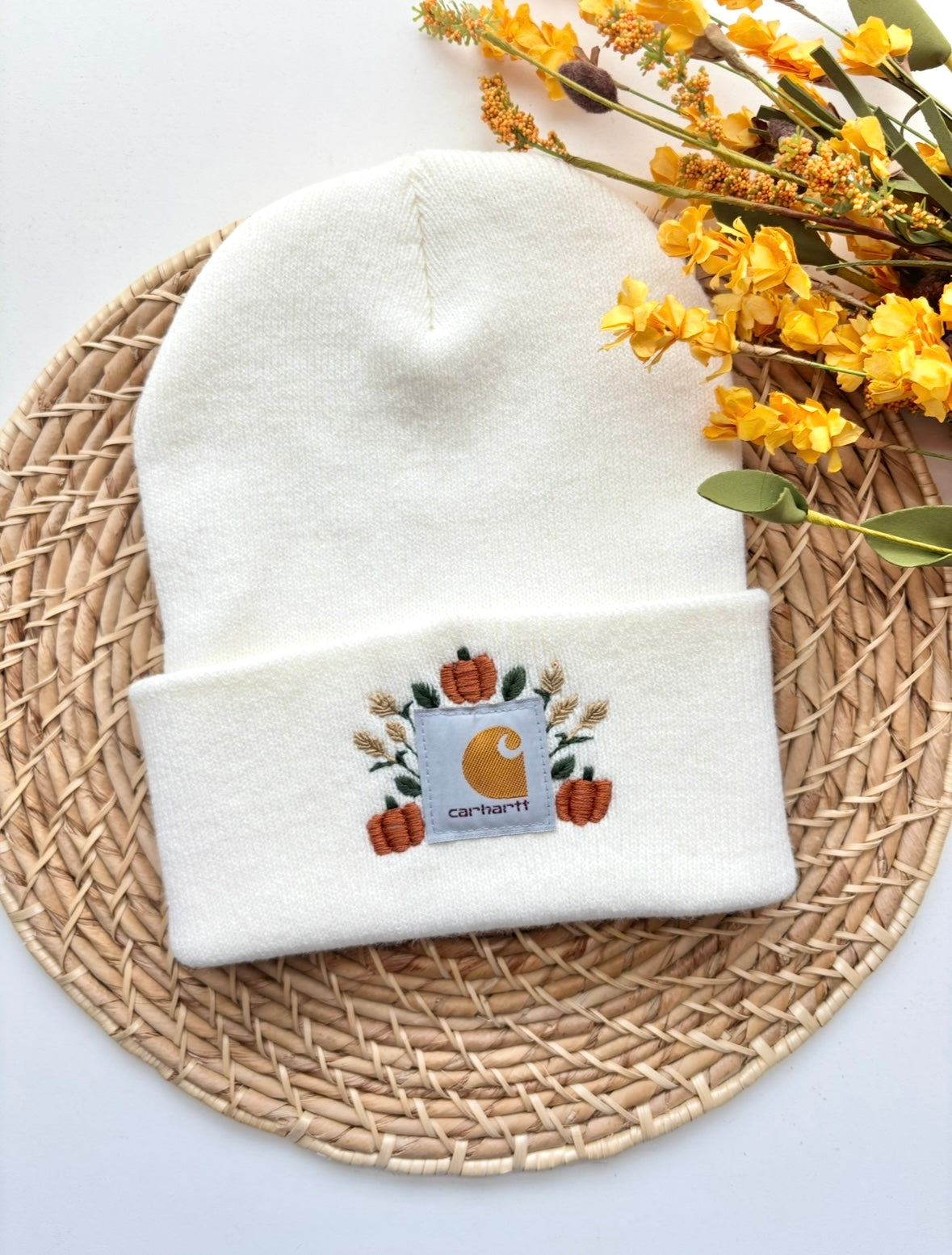 Adult Pumpkin & Wheat Carhartt Beanie