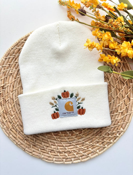 Adult Pumpkin & Wheat Carhartt Beanie