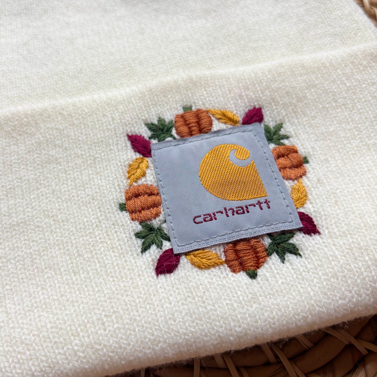 Adult Pumpkin & Leaves Carhartt Beanie