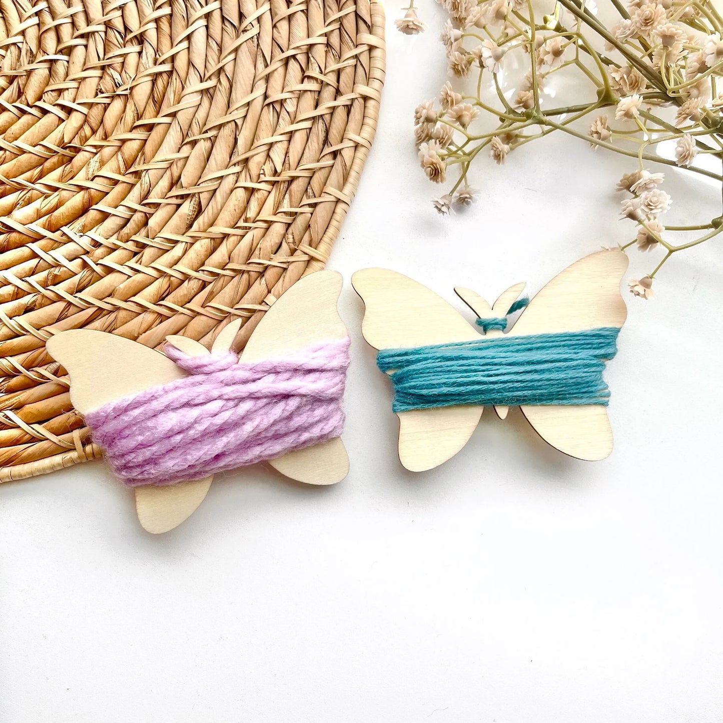 Yarn Bobbins Wooden Floss Holder (2 Pack)