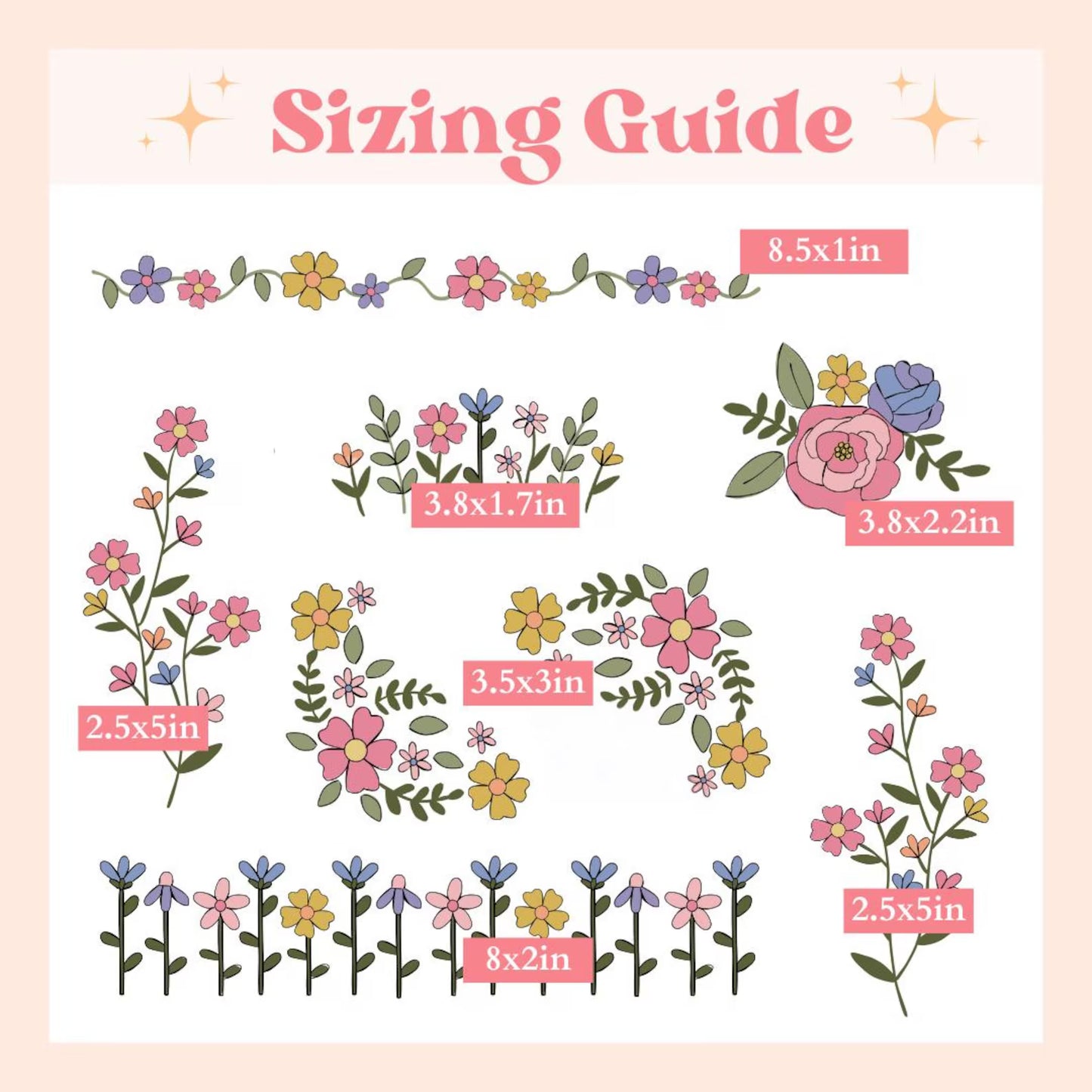Colorful Floral Stick and Stitch Kit